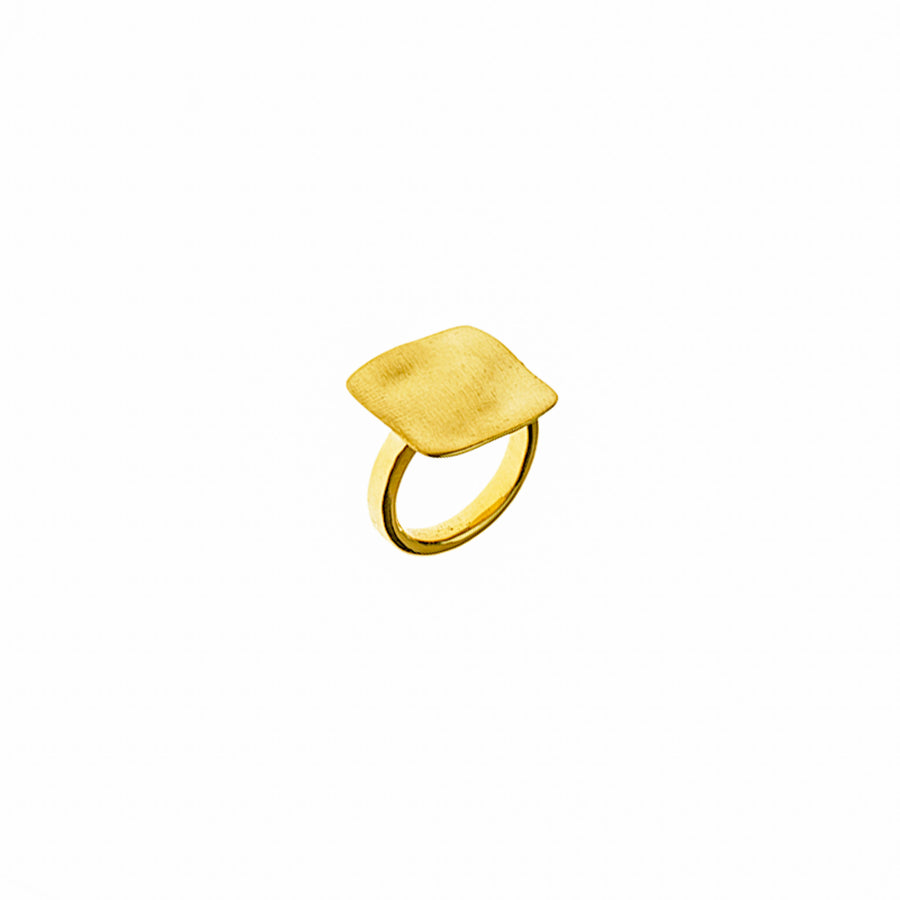 Anello Piccolo, Brillante e Scintillante da Donna in Argento 925 Design Quadrato indossato