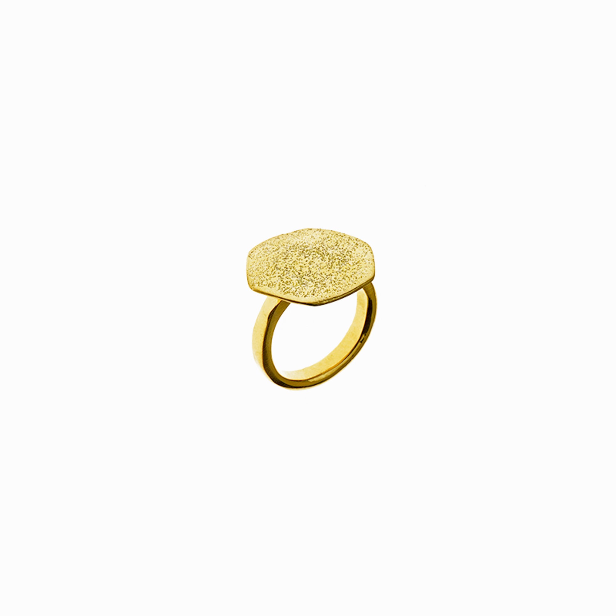 Anello Piccolo, Brillante e Scintillantie da Donna in Argento 925 Design Esagonale