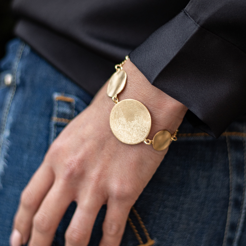 BRACCIALE BRILLANTE E SCINTILLANTE IN ARGENTO 925 DESIGN ROTONDO