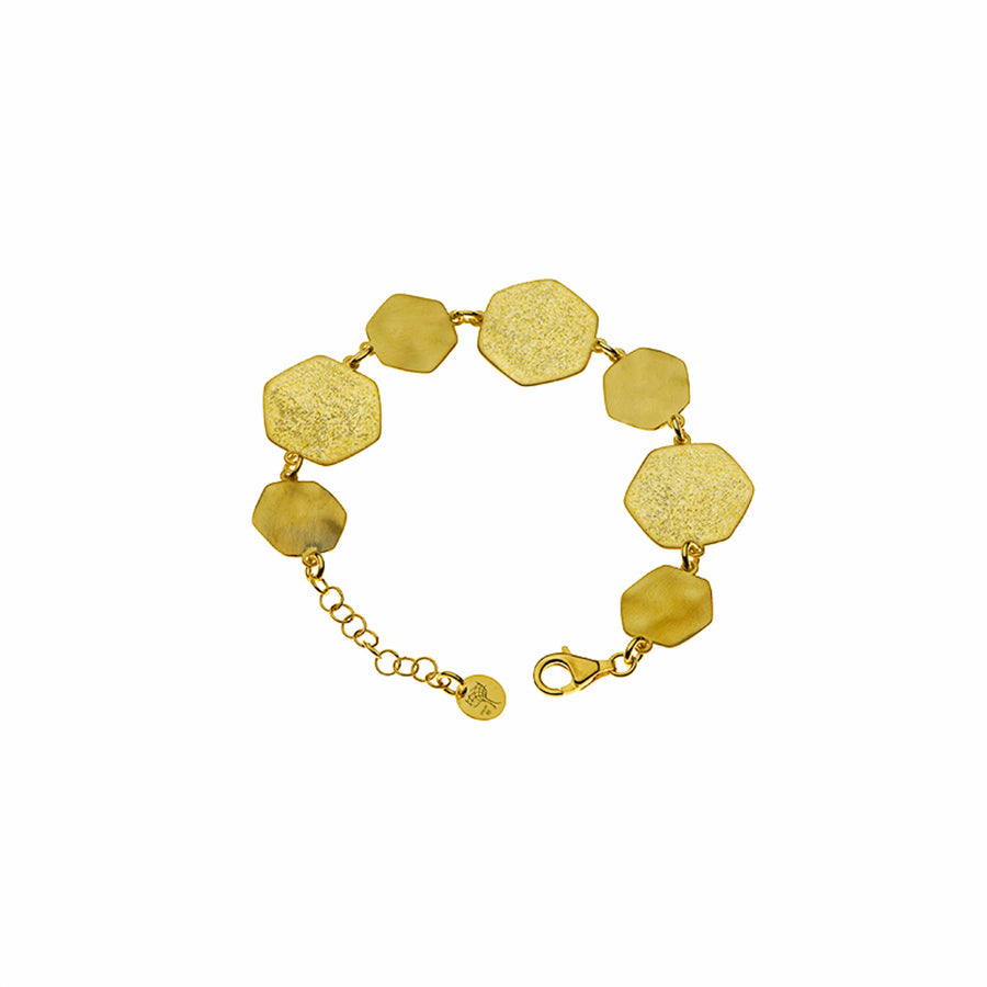 Bracciale Brillante e Scintillantie da Donna in Argento 925 Design Esagonale