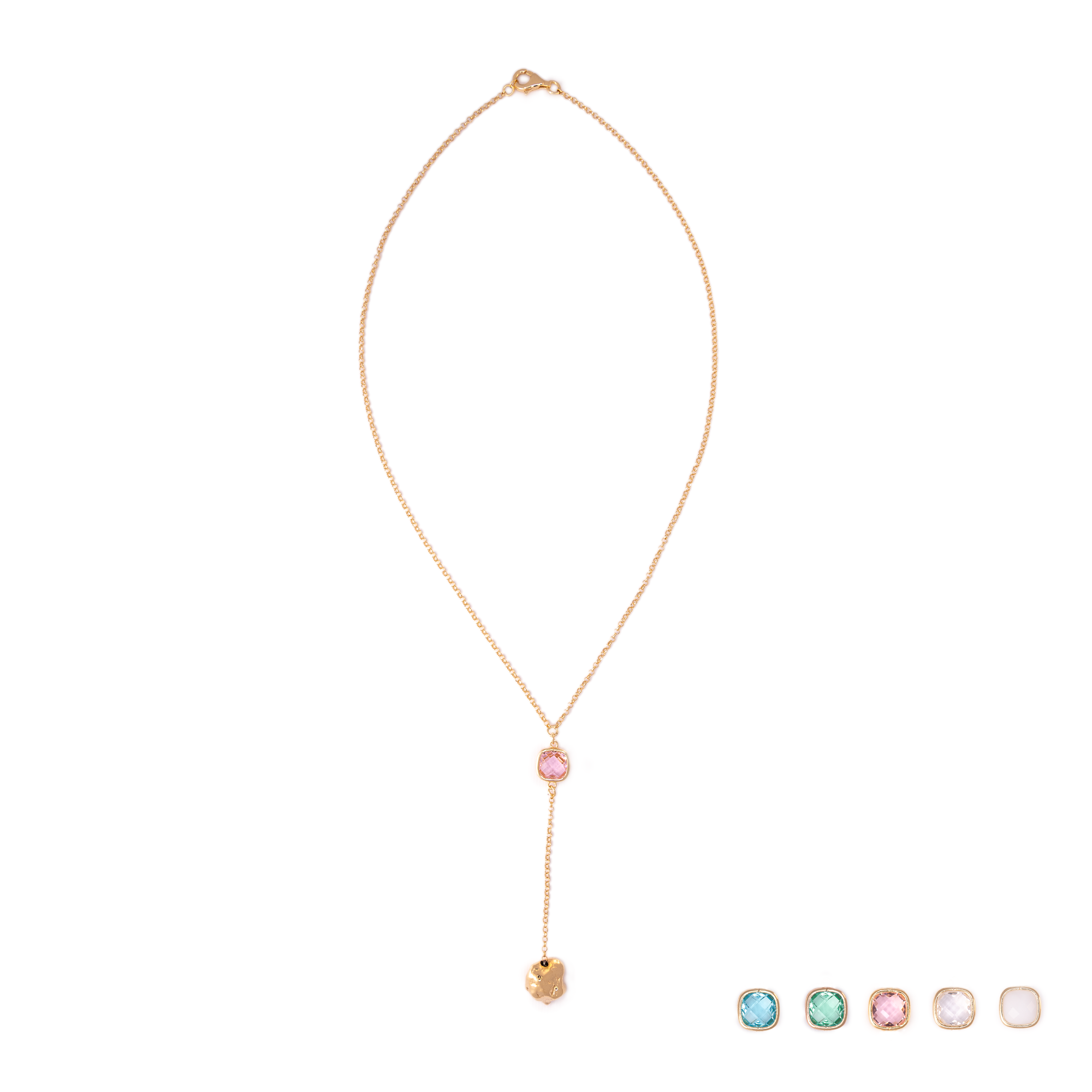 COLLANA PEPITE DI VITAE A CASCATA SINGOLA