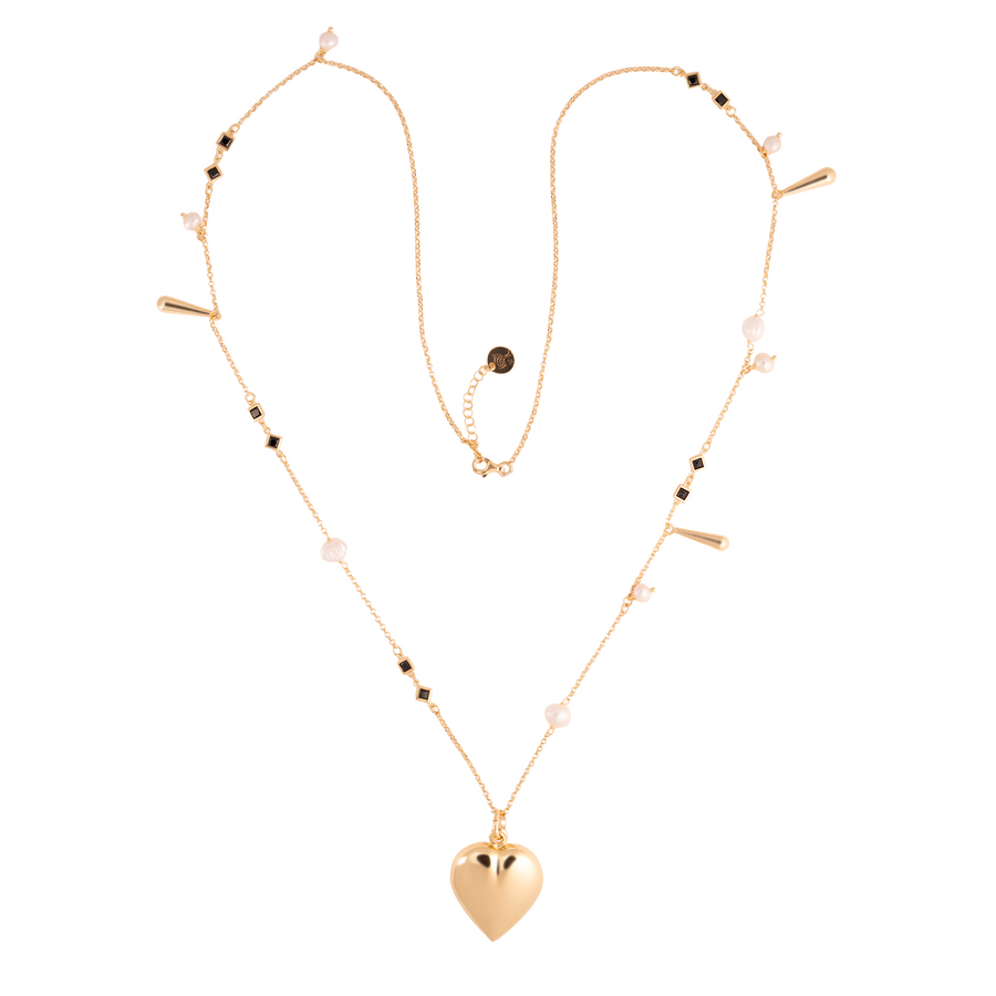 COLLANA GOCCE DI VITAE CON CUORE GRANDE