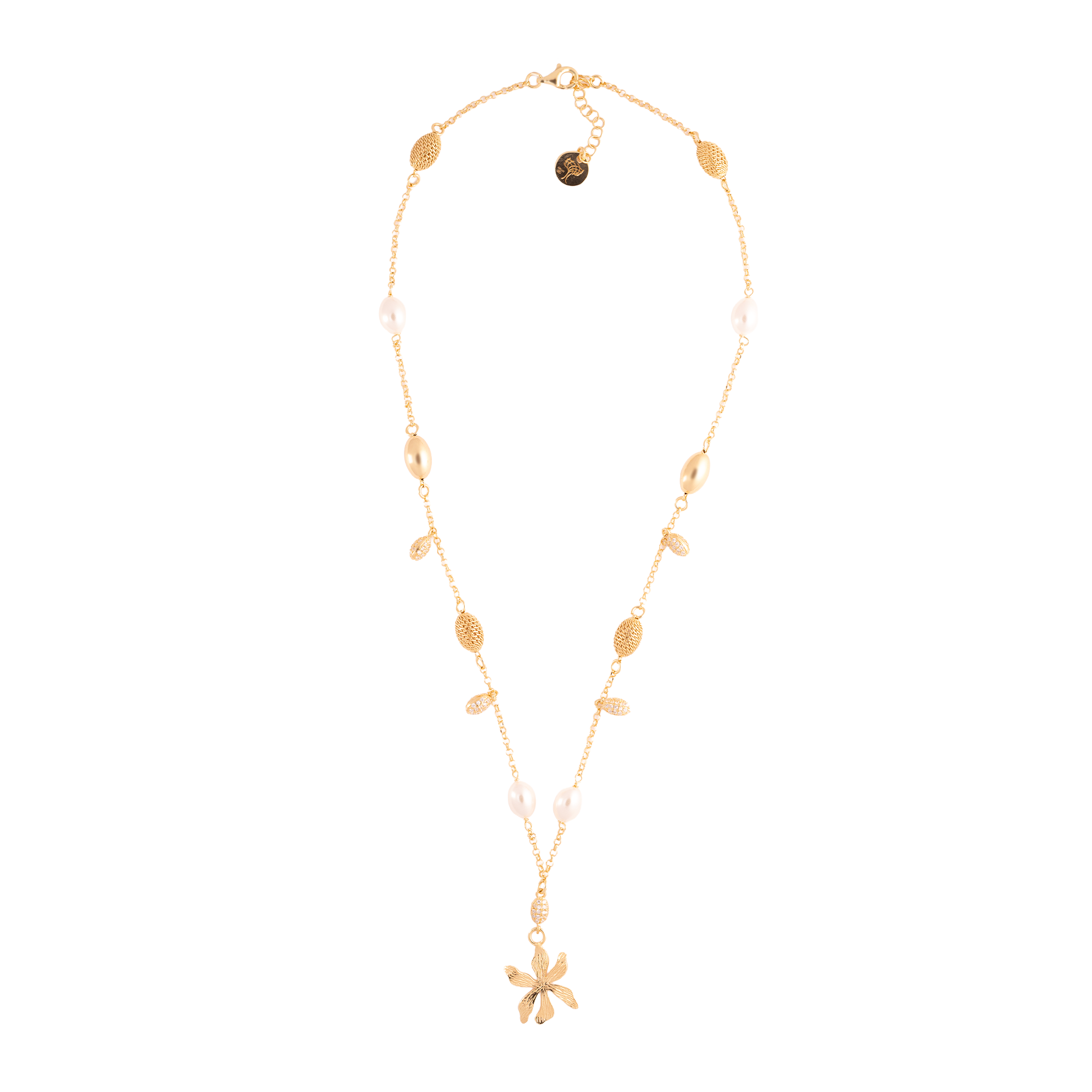 COLLANA JOLIE DI VITAE CON FIORI E ELEMENTI OVALI
