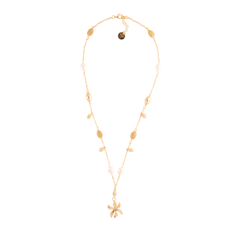 COLLANA JOLIE DI VITAE CON FIORI E ELEMENTI OVALI