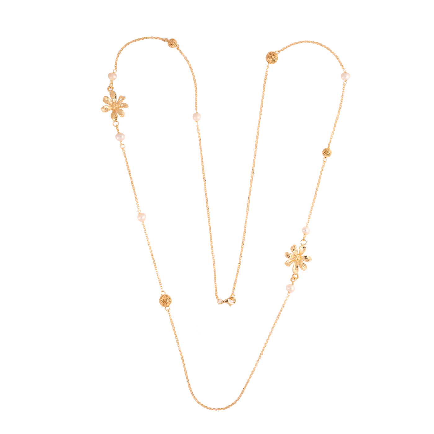 COLLANA JOLIE DI VITAE LUNGA CON FIORI