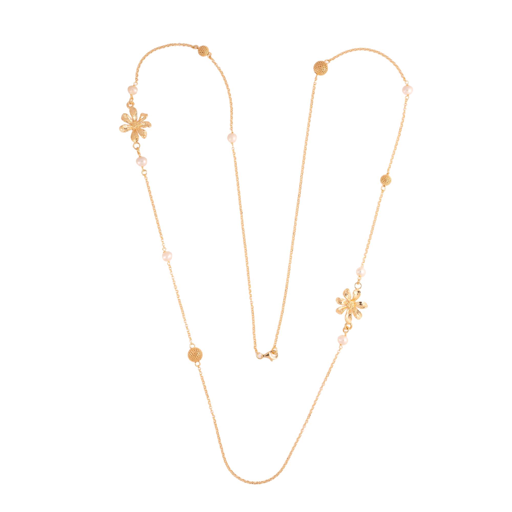 COLLANA JOLIE DI VITAE LUNGA CON FIORI