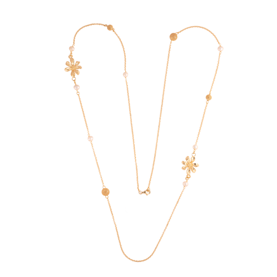 COLLANA JOLIE DI VITAE LUNGA CON FIORI