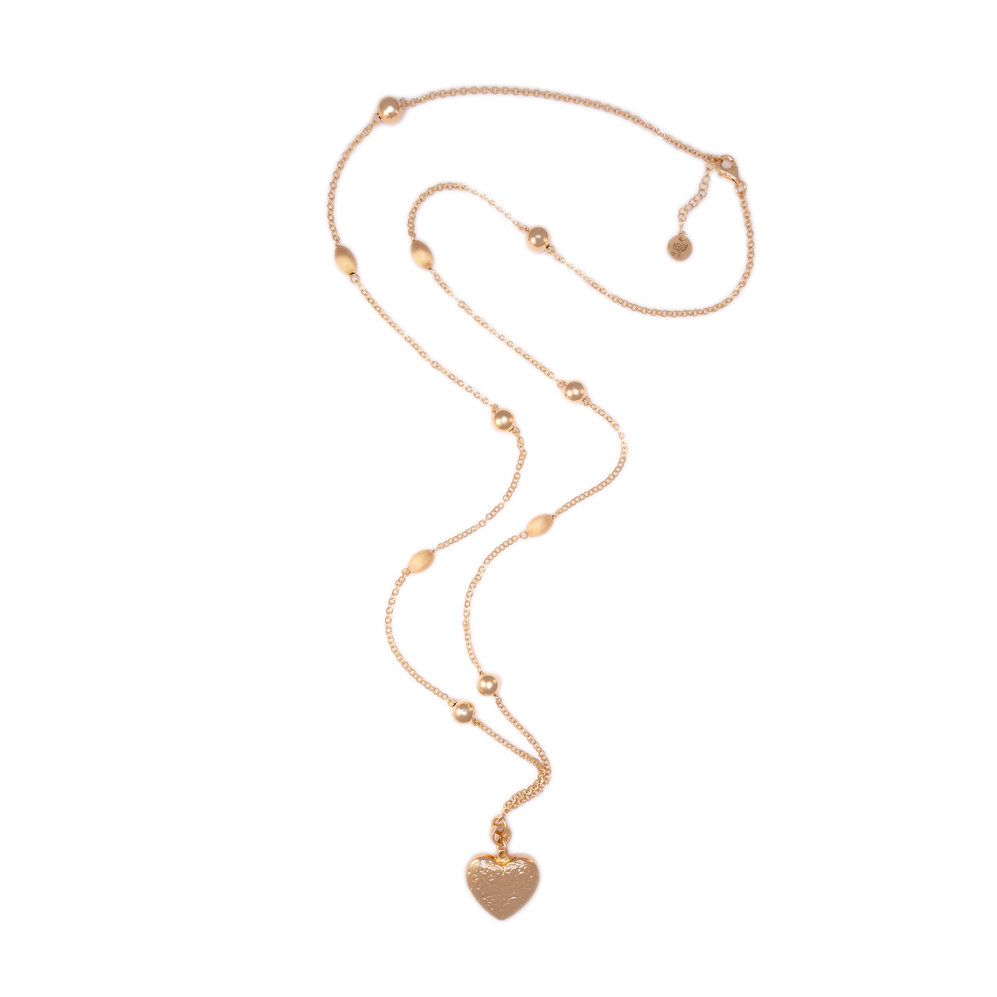 COLLANA LUNGA EMOZIONI DI VITAE CON ELEMENTI OVALI SATINATI