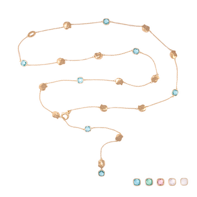 COLLANA PEPITE DI VITAE LUNGA A CATENA PENDENTE