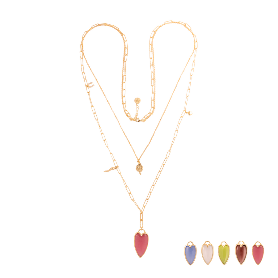 COLLANA SCARAMANTICA LUNGA AMULETI DI VITAE