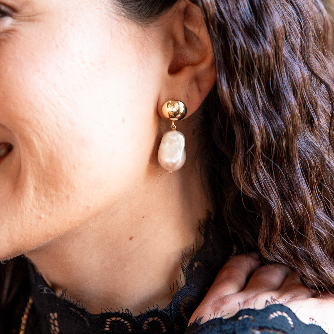 ORECCHINI CHICCHE DI VITAE CON PERLE