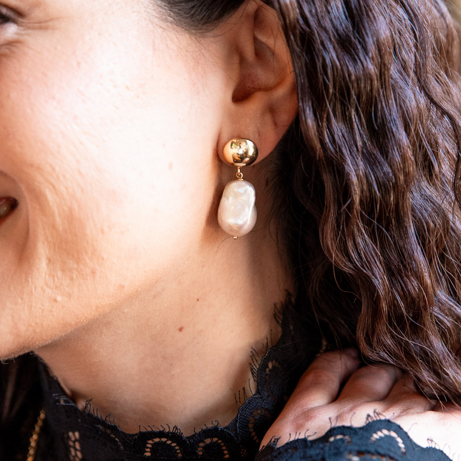 ORECCHINI CHICCHE DI VITAE CON PERLE