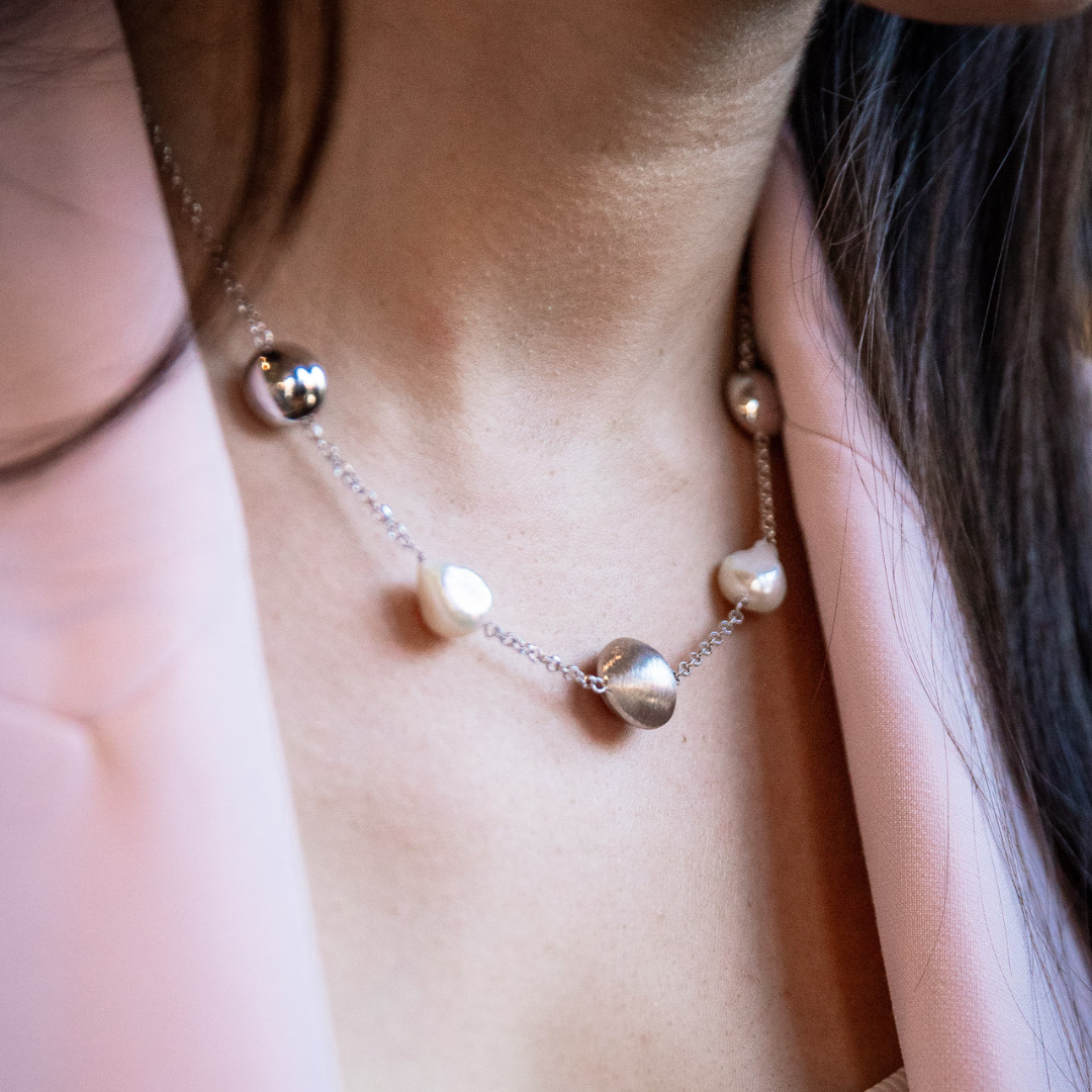 COLLANA CHICCHE DI VITAE CON PERLE