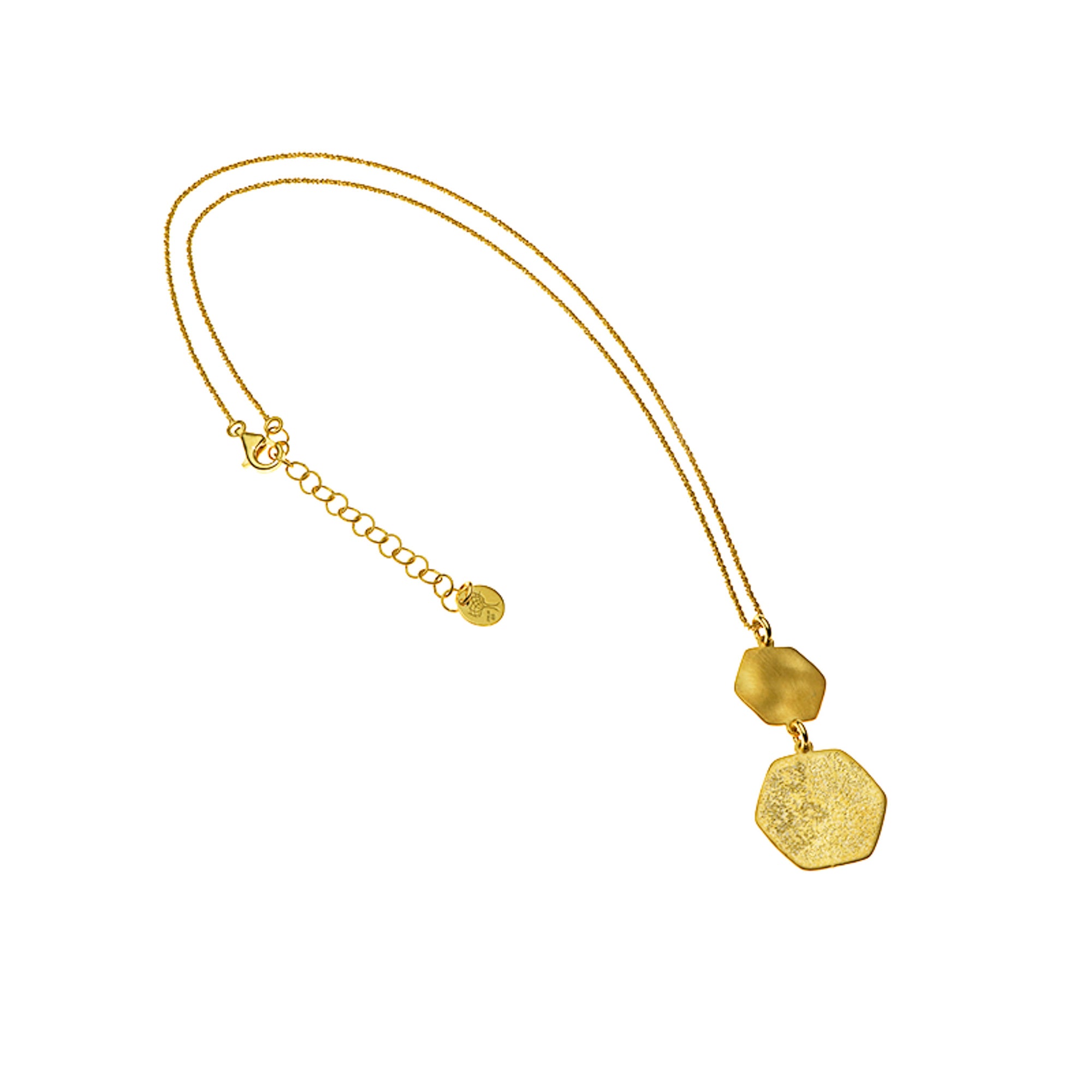 Collana Brillante e Scintillante da Donna in Argento 925 Design Esagonale