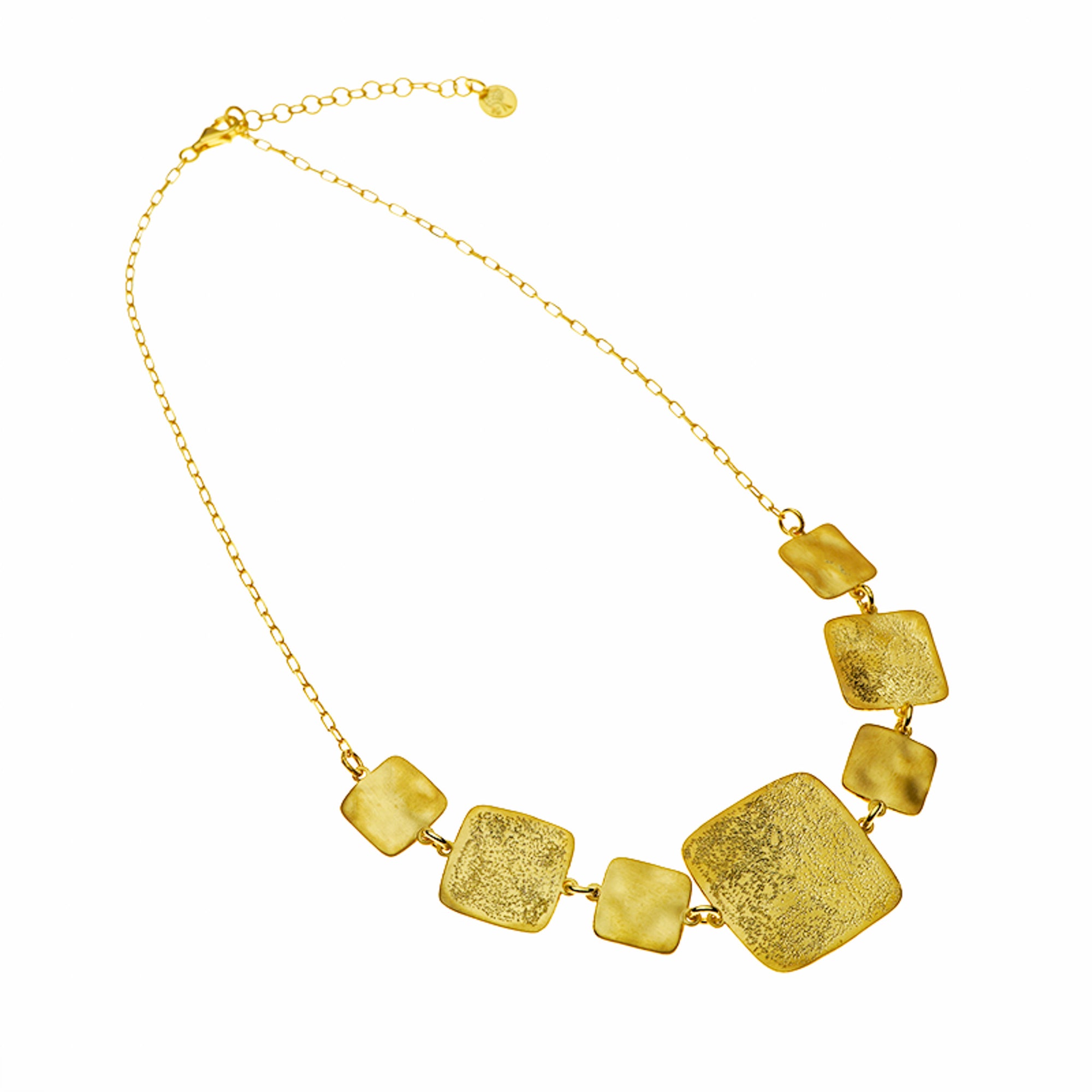 Collana Brillante e Scintillante da Donna in Argento 925 Design Quadrato