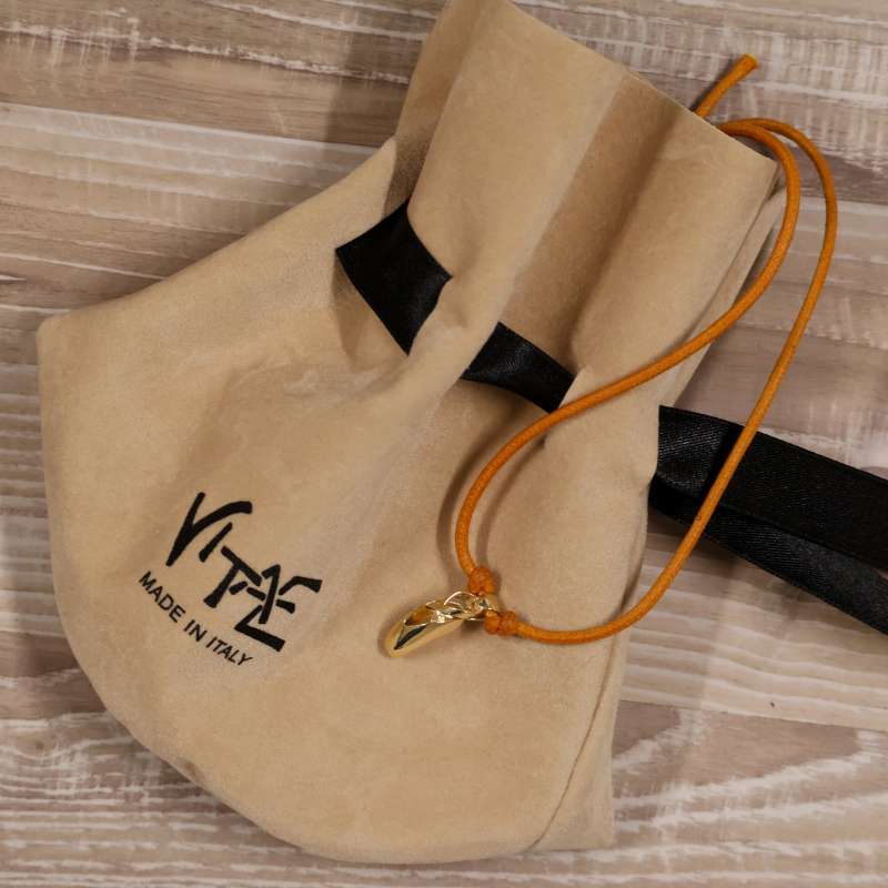 Cordino Arancione Militare e Scarpina Ballerina Oro