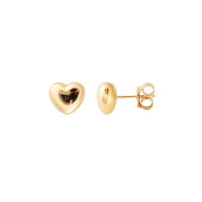 ORECCHINI CUORE BOMBATO ORO