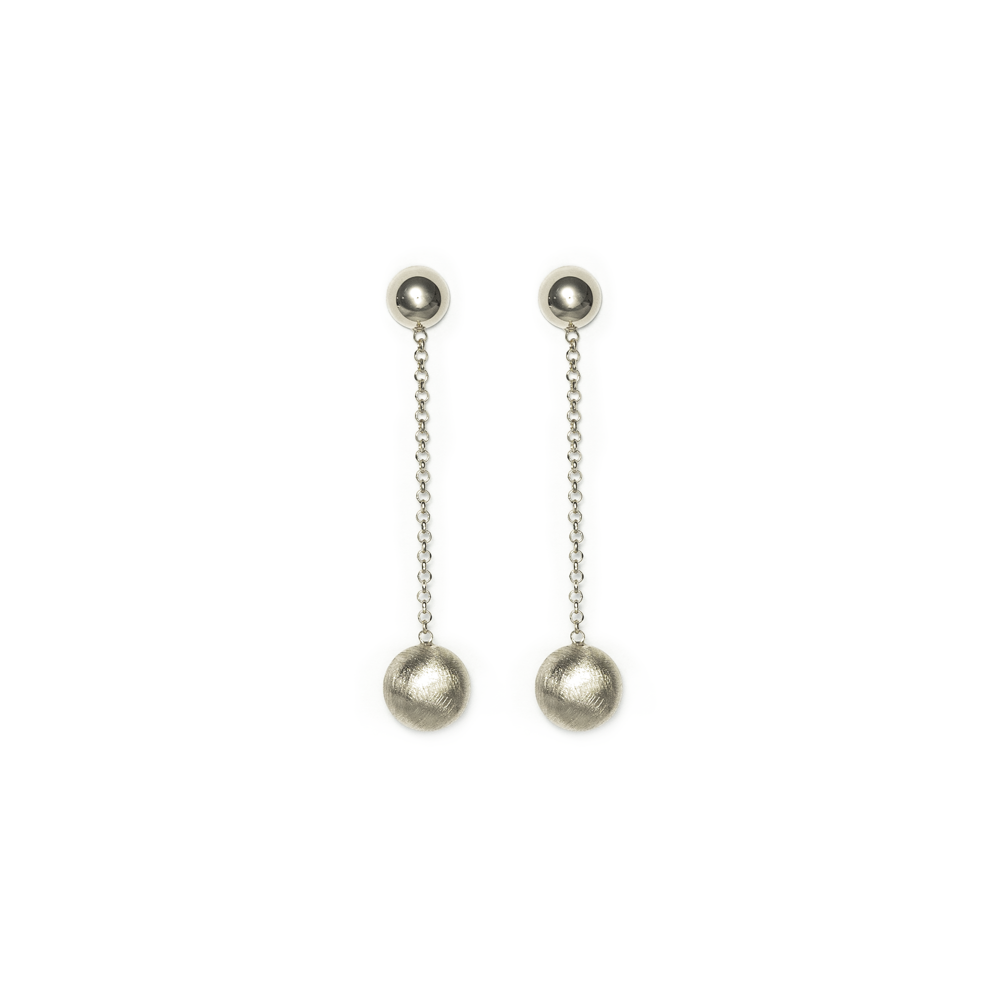 ORECCHINI LUNGHI CHICCHE DI VITAE-ARGENTO