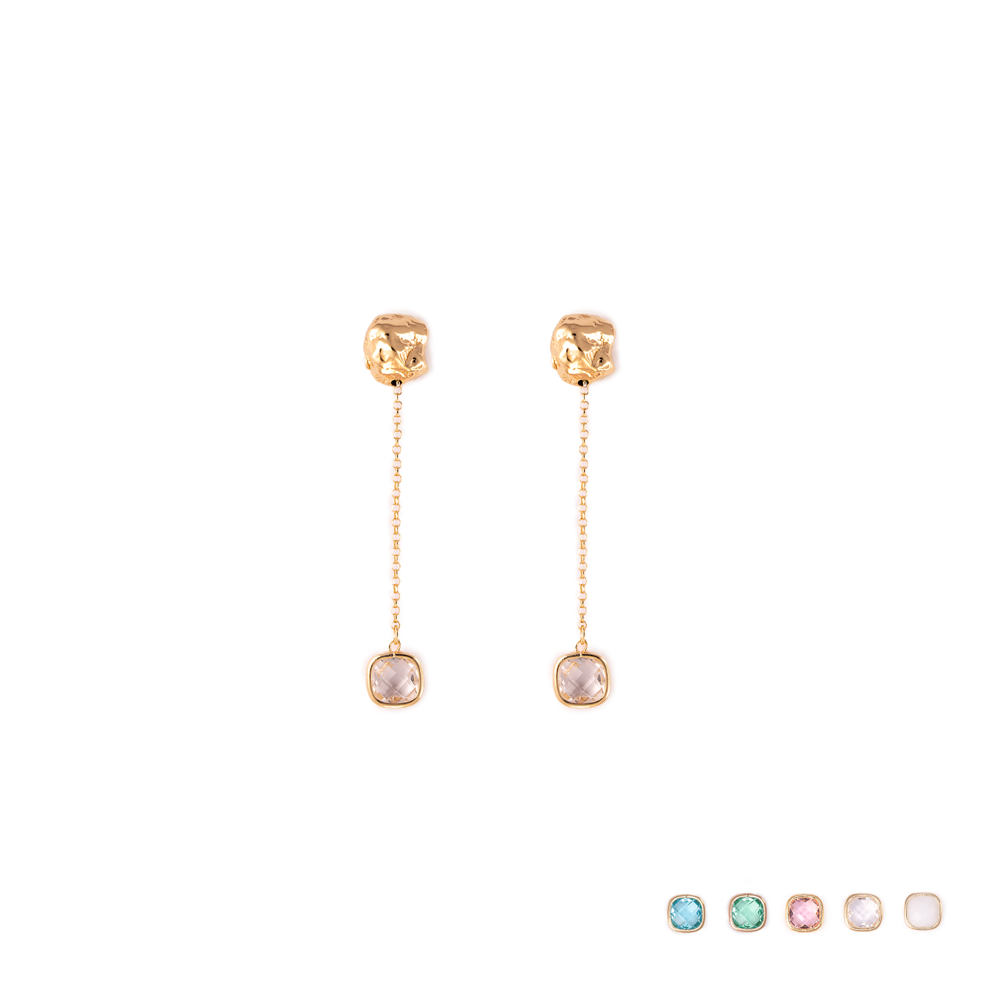 ORECCHINI LUNGHI PEPITE DI VITAE