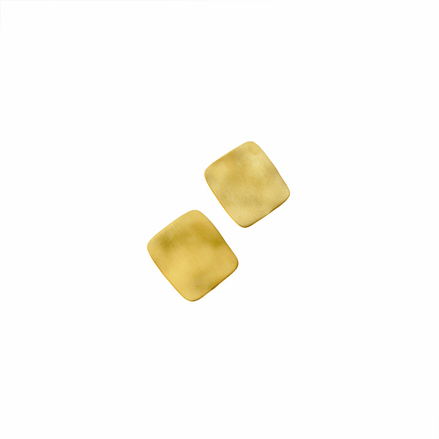 Orecchini Grandi, Brillanti e Scintillanti da Donna in Argento 925 Design Quadrato indossato