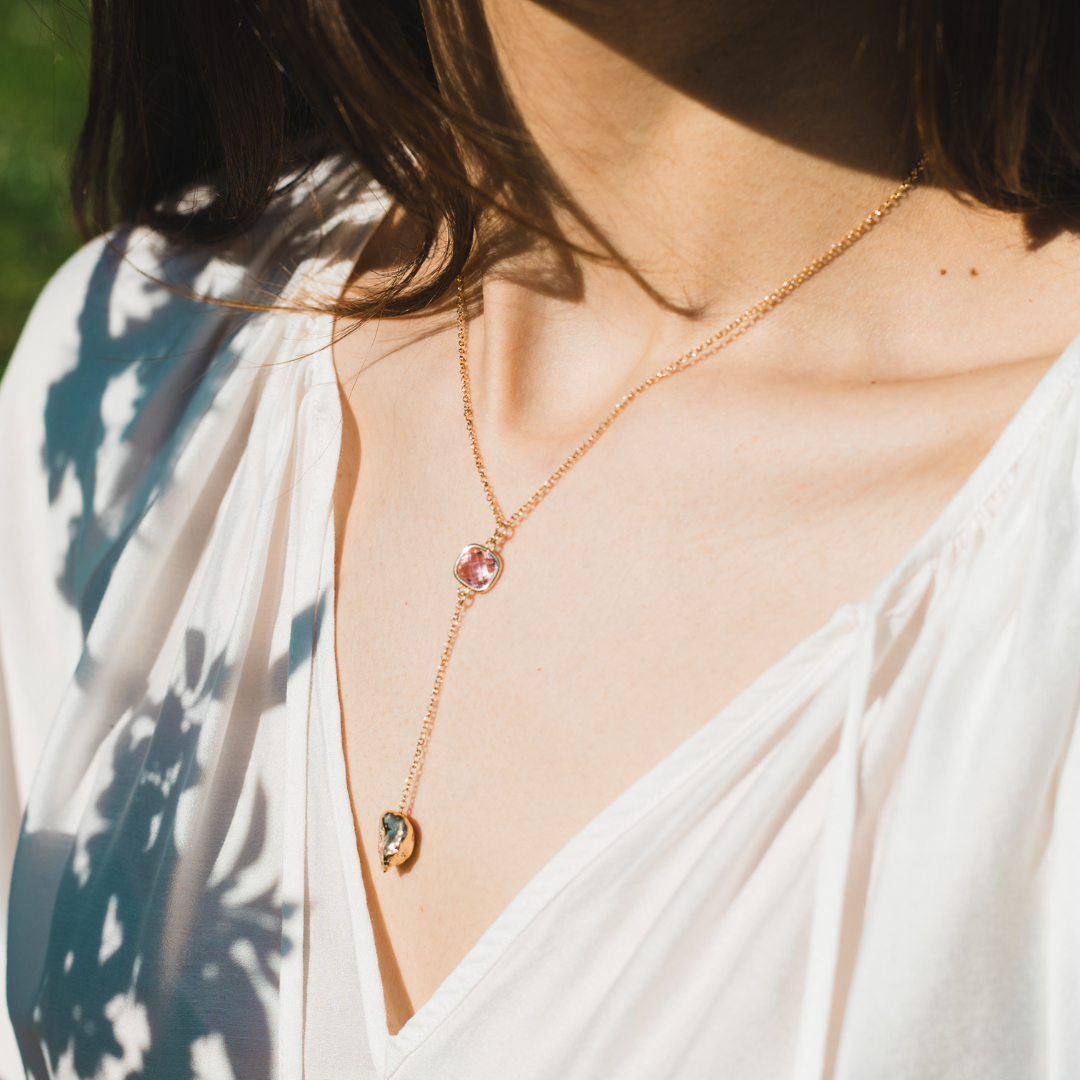 COLLANA PEPITE DI VITAE A CASCATA SINGOLA