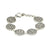 BRACCIALE LUXURY WILD IN ARGENTO CON ELEMENTI ROTONDI TEXTURE COCCODRILLO