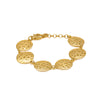 BRACCIALE IN ARGENTO CON ELEMENTI ROTONDI TEXTURE COCCODRILLO