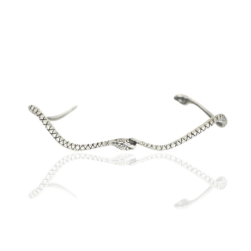 BRACCIALE SCHIAVA IN ARGENTO SERPENTE ALLUNGATO