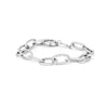 BRACCIALE IN ARGENTO MAGLIA OVALE RIGATA