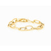 BRACCIALE IN ARGENTO MAGLIA OVALE RIGATA