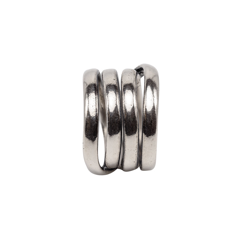 ANELLO TWIST IN ARGENTO BRUNITO 925