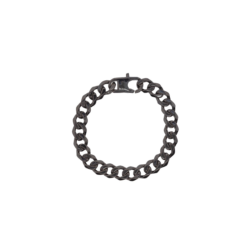 BRACCIALE ESSENTIA UOMO MAGLIA GRUMETTA LUCIDA IN ARGENTO 925