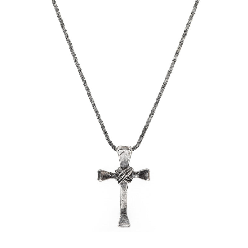 COLLANA CROCE CON NODO DELLA COLLEZIONE VIRTUS Argento 925‰