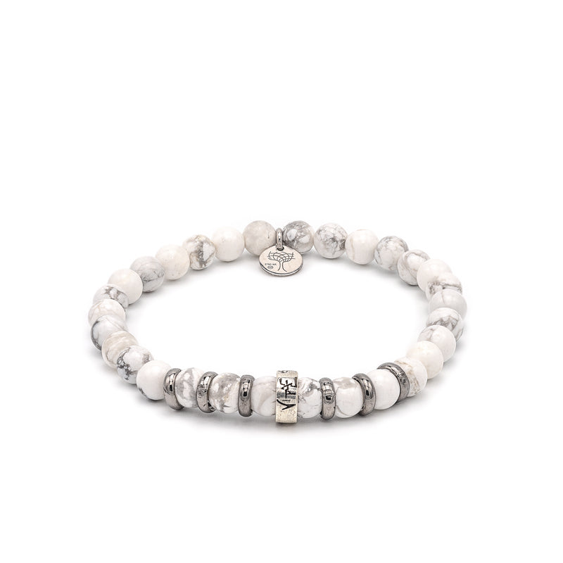 BRACCIALE ELASTICO PIETRA DURA NATURALE DI TIPO AULITE