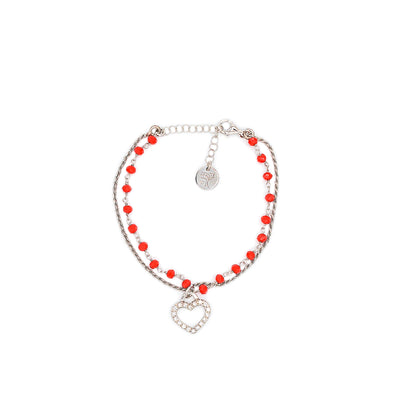 BRACCIALE CRISTALLI CON CUORE