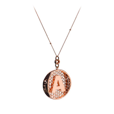 COLLANA ALPHABETUM LARGE COLORE ORO ROSA