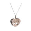 COLLANA LARGE CON CIONDOLO ALBERO VITA CUORE ARGENTO