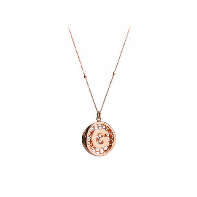 COLLANA ALPHABETUM MEDIUM COLORE ORO ROSA