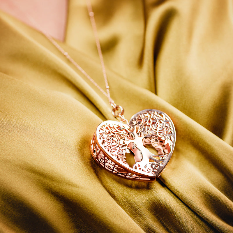 COLLANA LARGE CON CIONDOLO ALBERO VITA CUORE