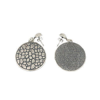 ORECCHINI IN ARGENTO E TEXTURE COCCODRILLO