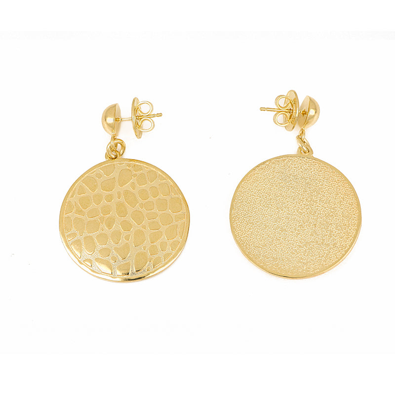 ORECCHINI IN ARGENTO E TEXTURE COCCODRILLO