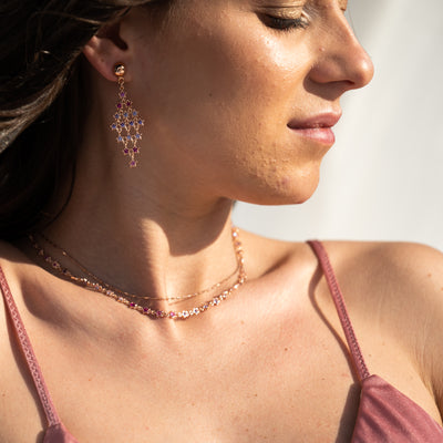 ORECCHINI RAINBOW CON CRISTALLI MULTICOLOR
