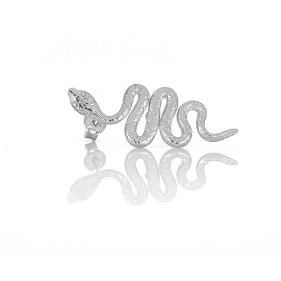 ORECCHINI IN ARGENTO SERPENTE CORTO